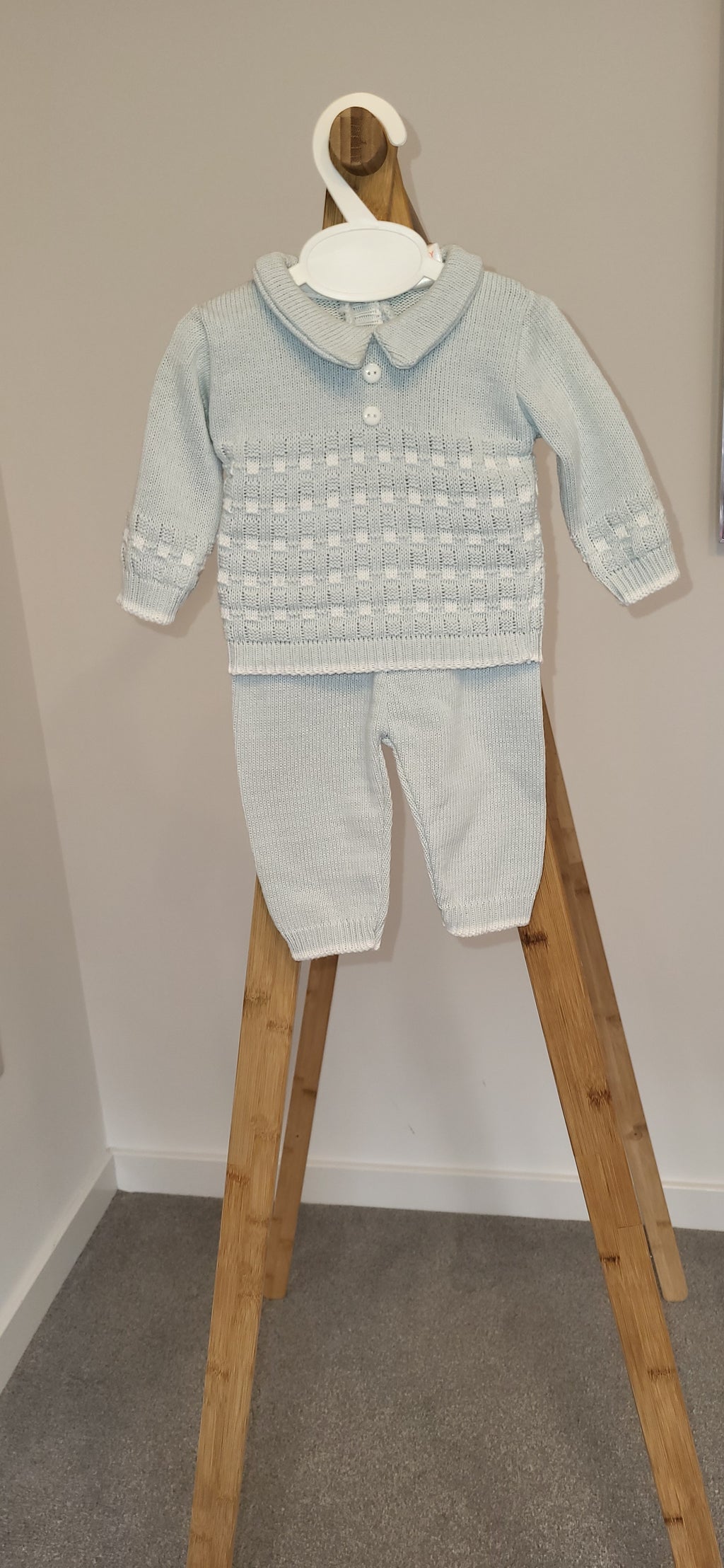 Baby Boy knit brown/ beige set Made In Italy