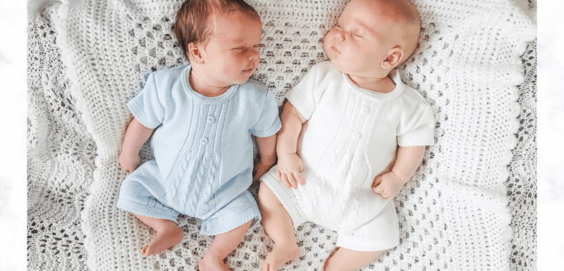 Peanutpie knitwear season - babies in knitted rompers