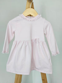 GYMP Pink Long Sleeved Dress With Bow Detail