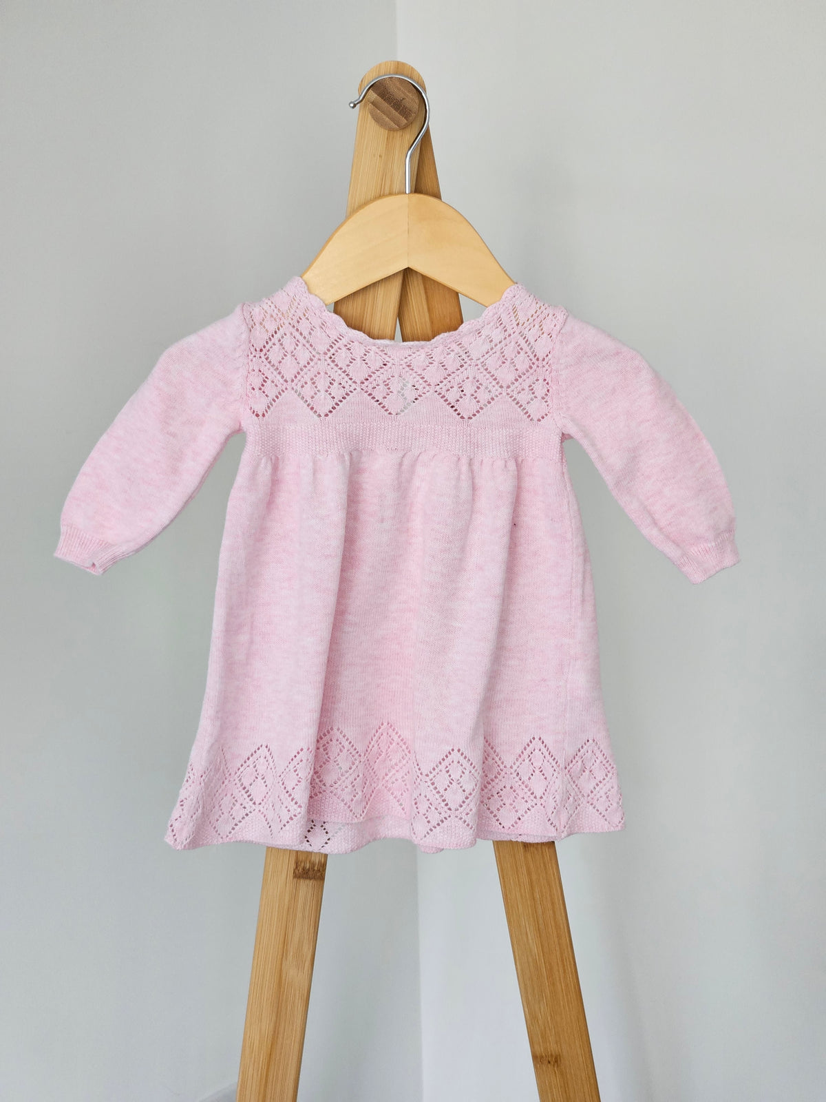 Next Baby Pink Fine Knitted Dress