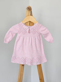 Next Baby Pink Fine Knitted Dress