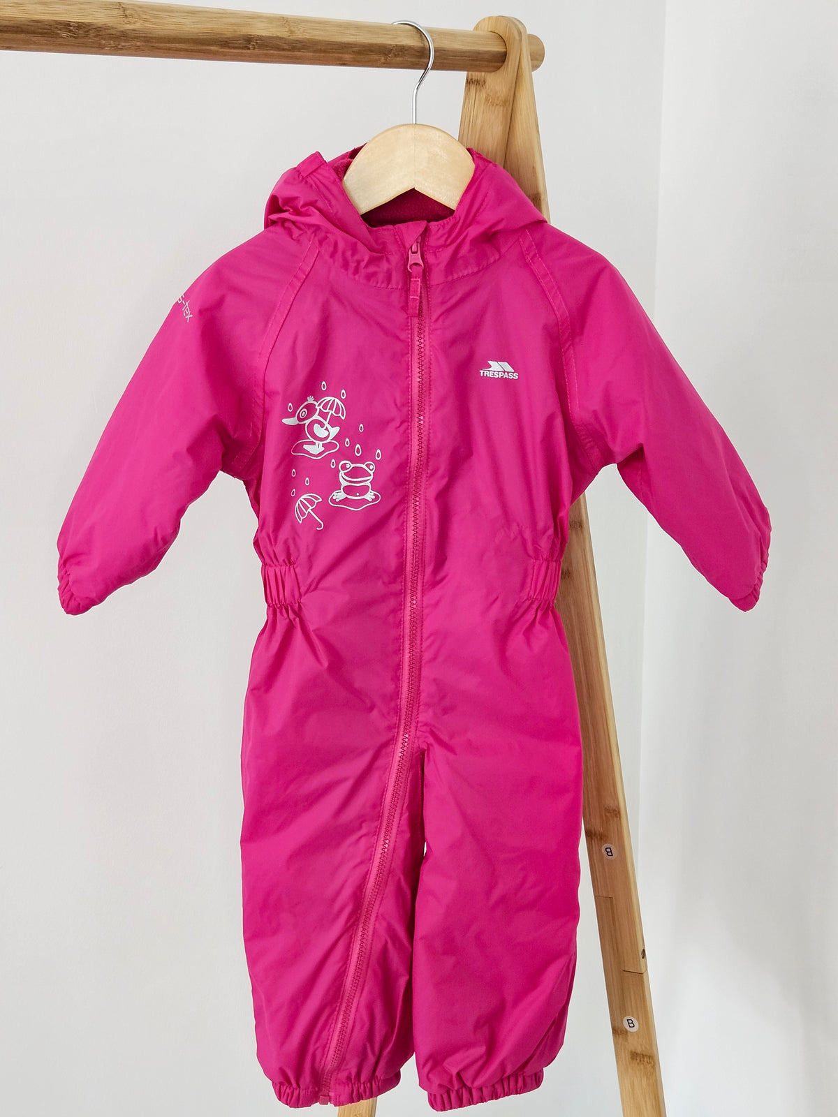 Girls Trespass Pink Puddle Suit