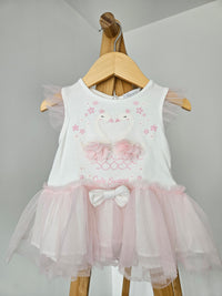 Visara Baby Swan Printed Tutu Dress