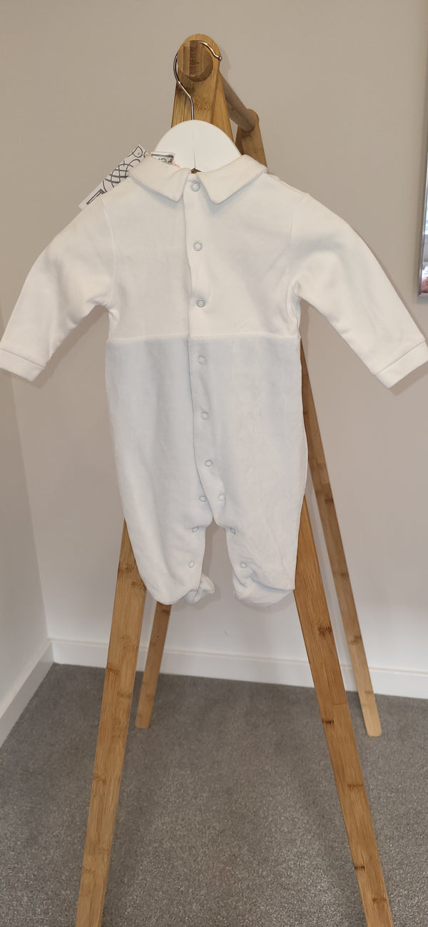 Pex Baby boy velour Sleepsuit