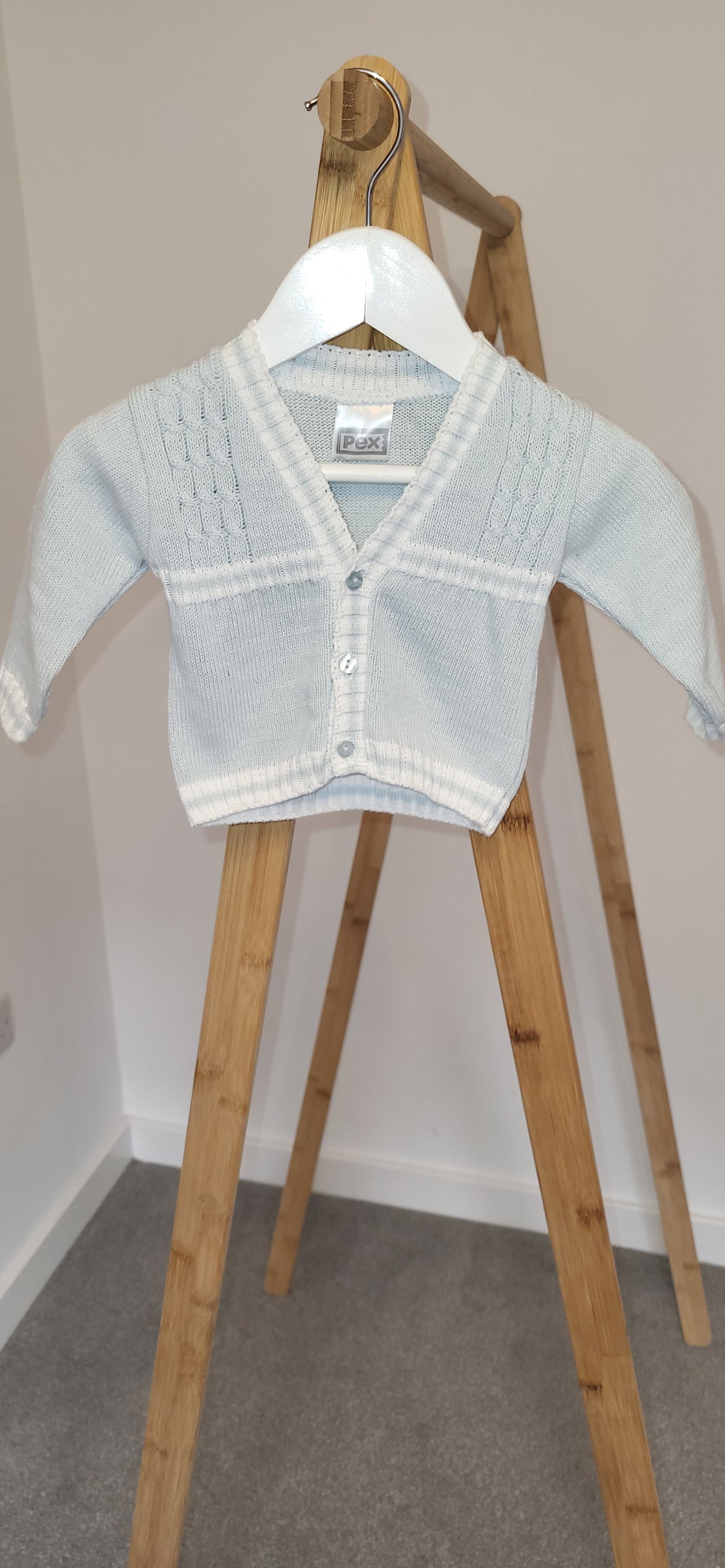 Pex Baby blue blue knit cardigan