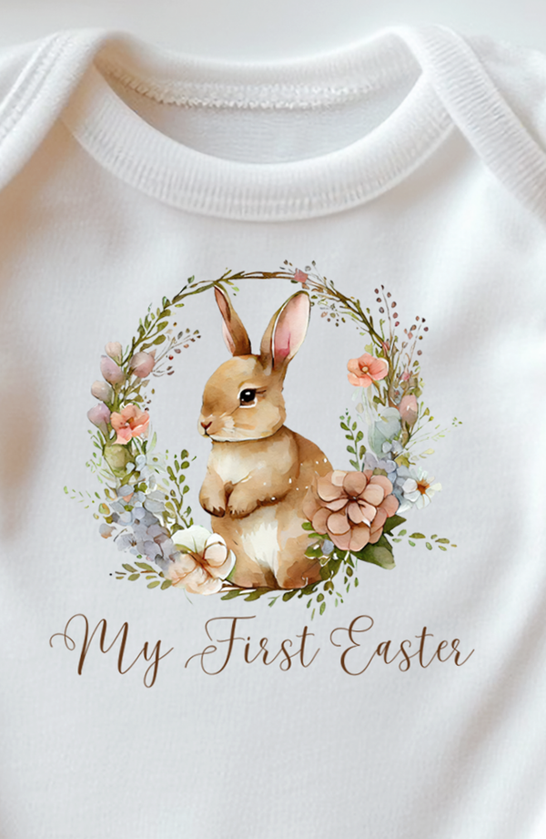 My First Easter Bunny Printed Sleepsuit or Vest