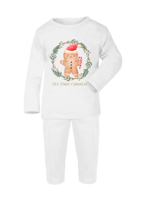 First Christmas Gingerbread Man Sleepsuit or Vest