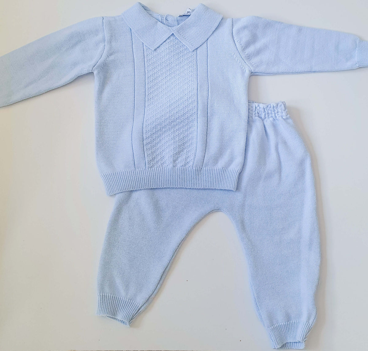 Knitted Baby Blue Set