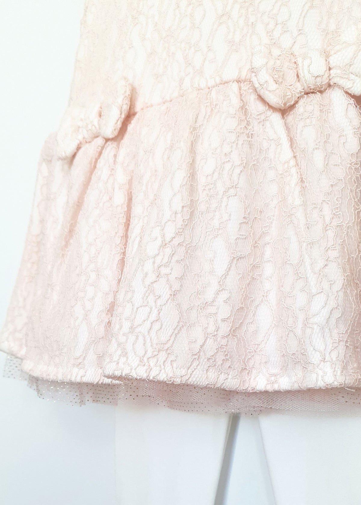 Mintini Baby Peach 3 Piece Lace Dress Set - Peanutpie