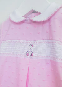 Baby Girl Pink Sleepsuit - duck detail