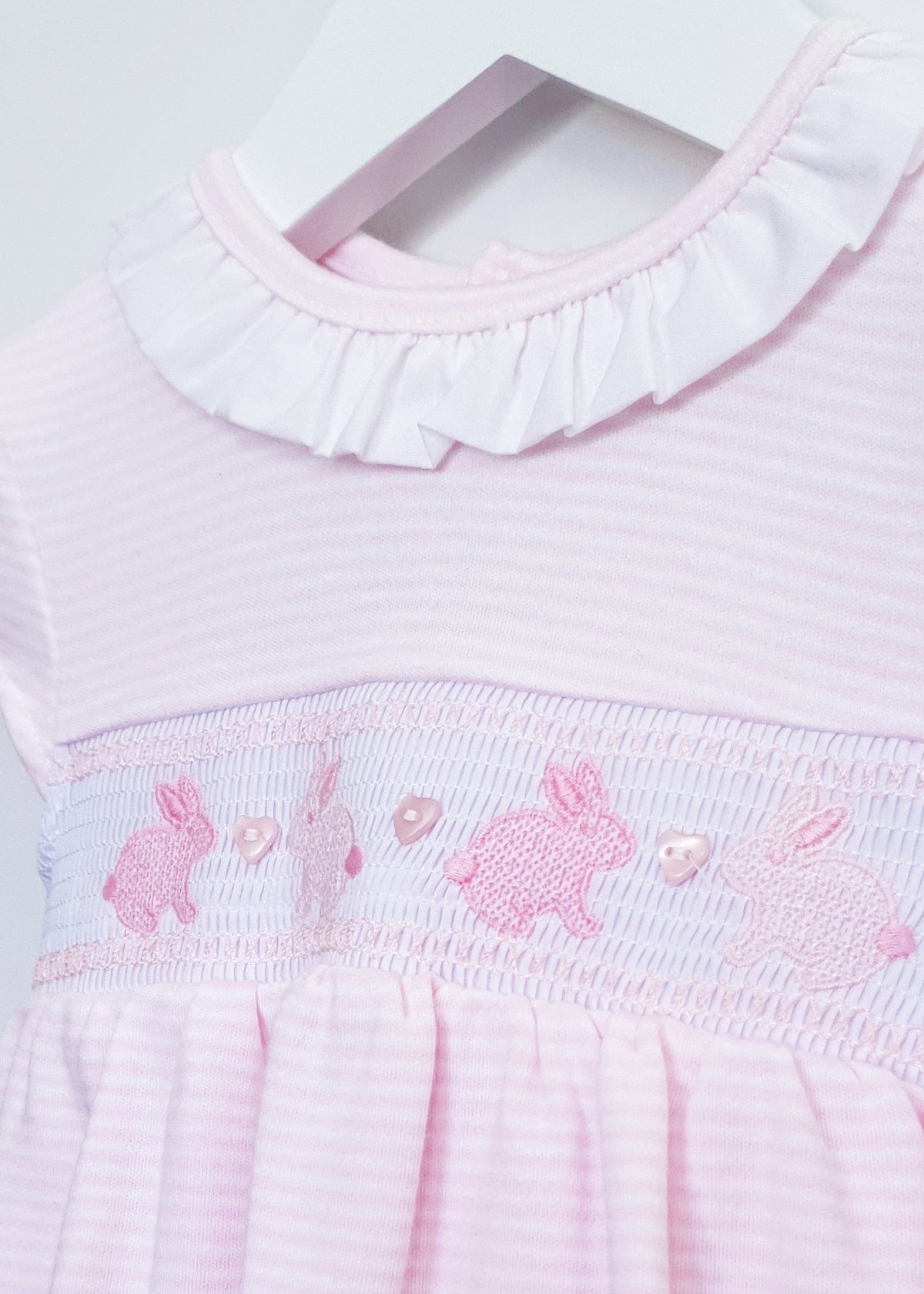 Mintini Baby Pink Stripe 3 Piece Dress Set - Top