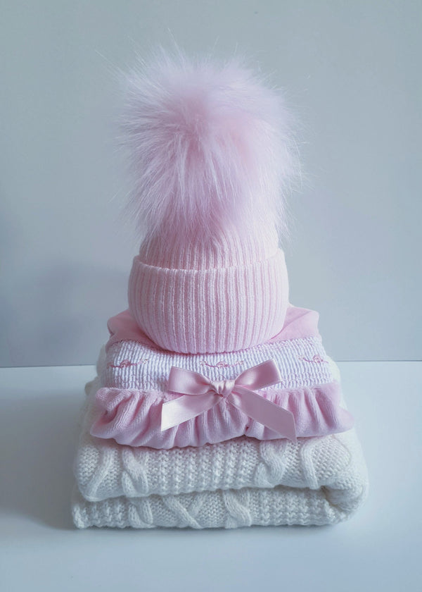 Pink Pom-Pom Hat