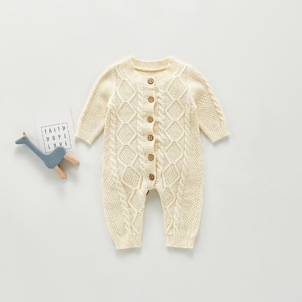 Cable knit onesie baby hot sale